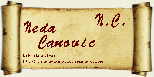 Neda Čanović vizit kartica